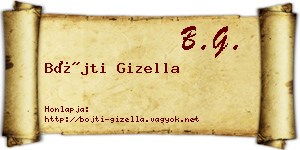 Bőjti Gizella névjegykártya