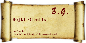 Bőjti Gizella névjegykártya