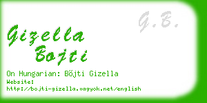gizella bojti business card